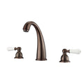 Barclay Maddox Widespread Lavatory Faucet with Porcelain Lever Handles LFW106