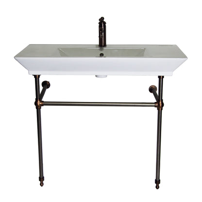Barclay Opulence Large Console with Brass Stand for "Him" 963WH