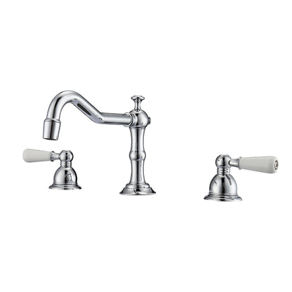 Barclay Roma Widespread Lavatory Faucet  with Porcelain Lever Handles LFW102