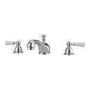 Barclay Marsala Widespread Lavatory Faucet with Porcelain Lever Handles LFW100