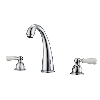 Barclay Maddox Widespread Lavatory Faucet with Porcelain Lever Handles LFW106