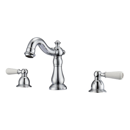 Barclay Aldora Widespread Lavatory Faucet with Porcelain Lever Handles LFW104