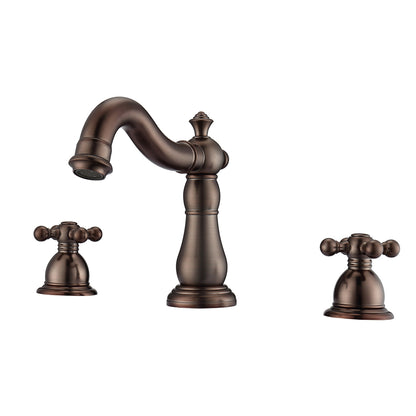 Barclay Aldora Widespread Lavatory Faucet with Metal Cross Handles LFW104