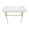 Barclay Opulence Large Console with Brass Stand for "Him" 963WH