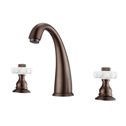 Barclay Maddox Widespread Lavatory Faucet with Porcelain Cross Handles LFW106