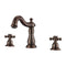 Barclay Aldora Widespread Lavatory Faucet with Button Cross Handles LFW104