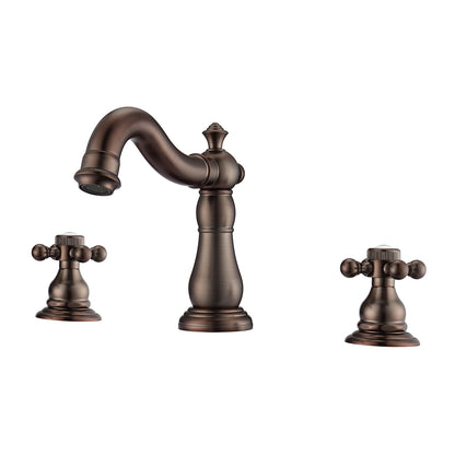 Barclay Aldora Widespread Lavatory Faucet with Button Cross Handles LFW104