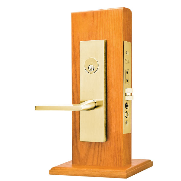 Emtek 3545 Mormont Single Cylinder Keyed Entry Brass Modern Mortise Lockset - Stellar Hardware and Bath 