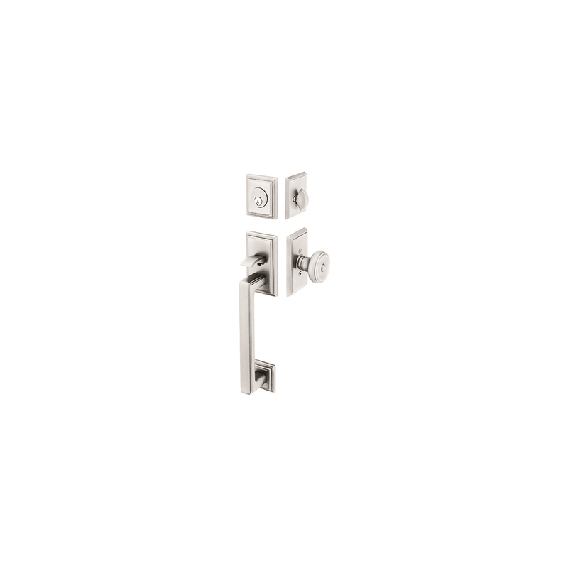 Emtek  4203 Hamden Dummy Door Handleset from the Brass Modern Series - Stellar Hardware and Bath 