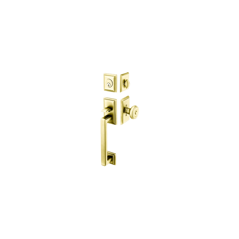 Emtek  4203 Hamden Dummy Door Handleset from the Brass Modern Series - Stellar Hardware and Bath 