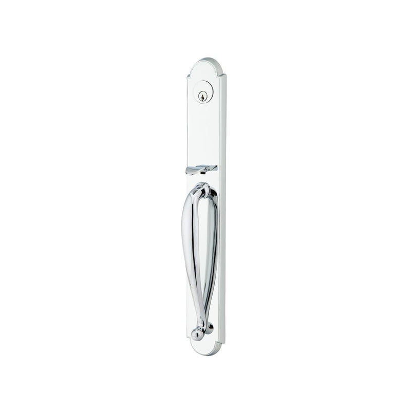 Emtek 4314 Wilmington Full Plate Single Cylinder Keyed Entry Door Handleset - Stellar Hardware and Bath 