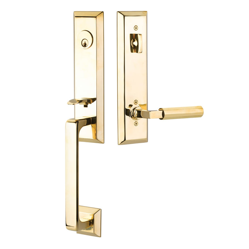 Emtek  4707 Transitional Heritage Monolithic Dummy Door Handleset from the Brass Modern Series - Stellar Hardware and Bath 