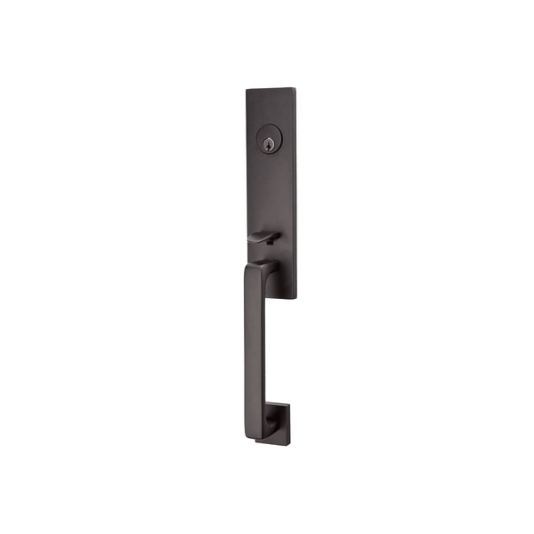 Emtek 4808 Davos Dummy Door Handleset from the Brass Modern Series - Stellar Hardware and Bath 