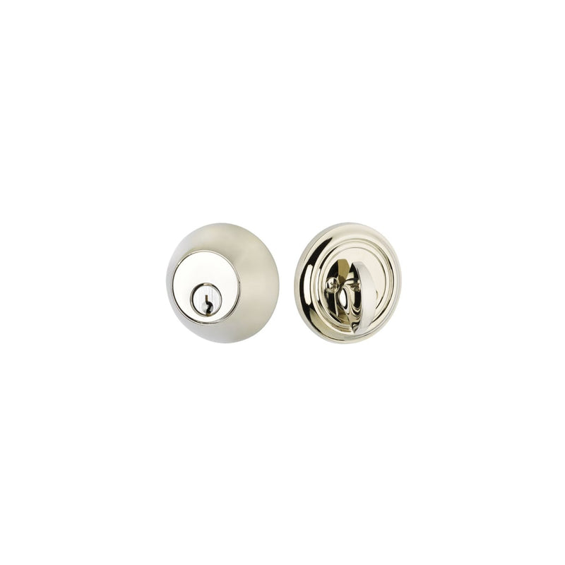 Emtek 8450 Regular Style Classic Brass Single Cylinder Deadbolt - Stellar Hardware and Bath 