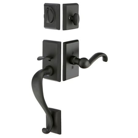 Emtek 452411 Rectangular Sectional Double Cylinder Keyed Entry Sandcast Bronze Handleset - Stellar Hardware and Bath 