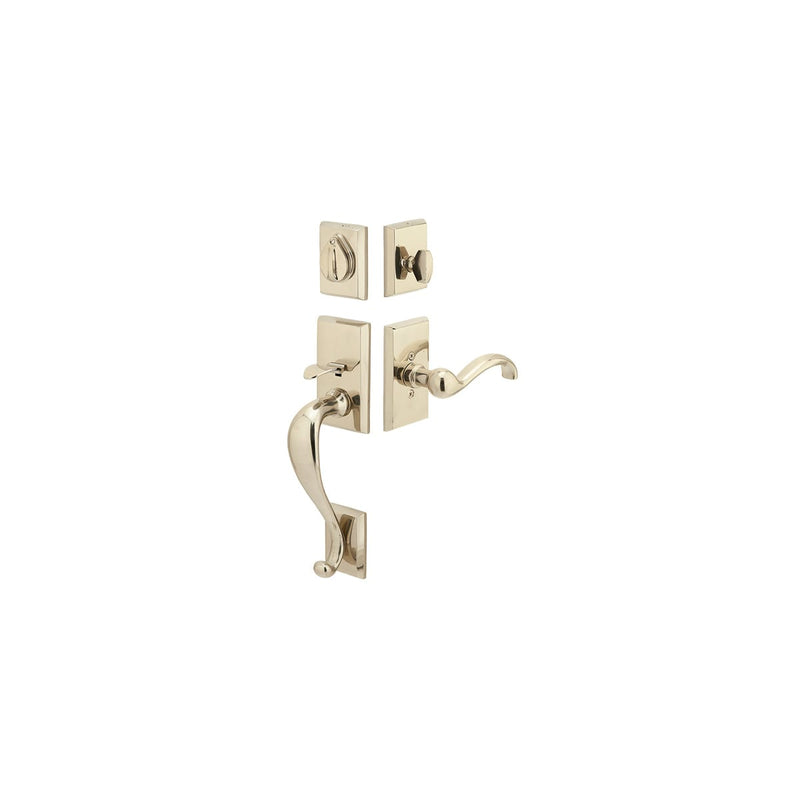 Emtek 452411 Rectangular Sectional Double Cylinder Keyed Entry Sandcast Bronze Handleset - Stellar Hardware and Bath 