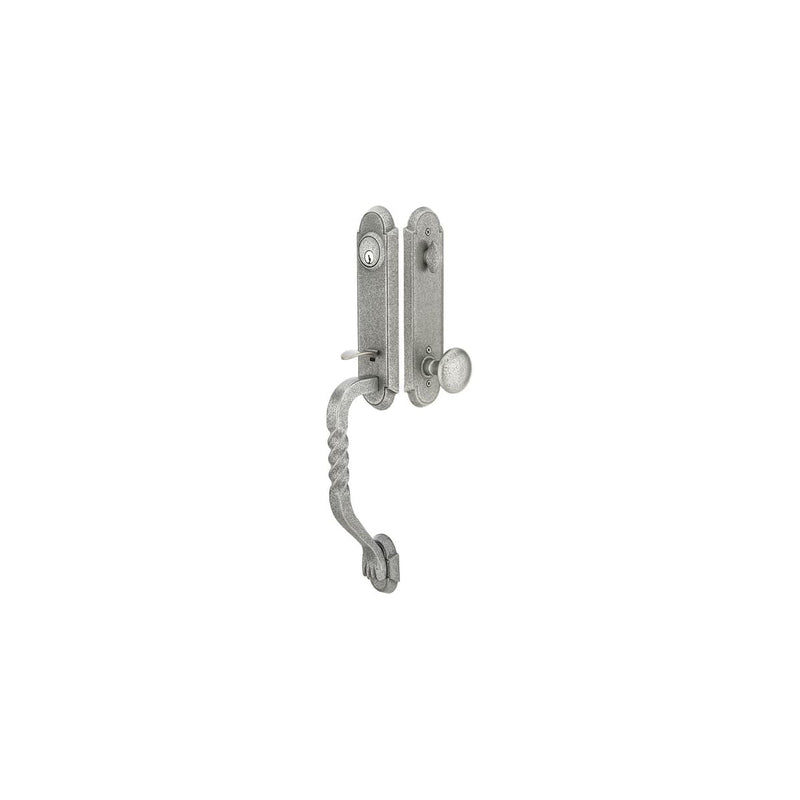 Emtek 461121 San Carlos Single Cylinder Keyed Entry Wrought Steel Monolithic Handleset - Stellar Hardware and Bath 