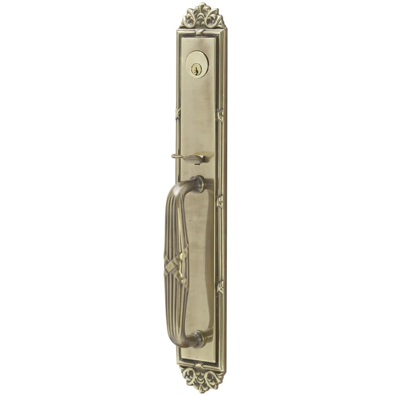 Emtek 4921 Imperial Double Cylinder Keyed Entry Designer Brass Handleset - Stellar Hardware and Bath 