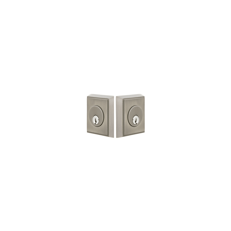 Emtek 8368 Rectangular Style Brass Modern Double Cylinder Deadbolt - Stellar Hardware and Bath 