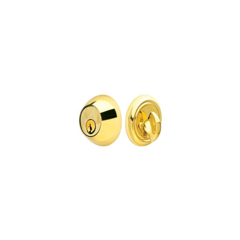 Emtek 8450 Regular Style Classic Brass Single Cylinder Deadbolt - Stellar Hardware and Bath 