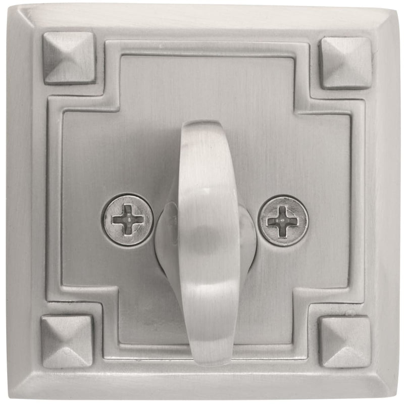 Emtek 8554 Arts and Crafts Style Designer Brass One-Sided Deadbolt - Stellar Hardware and Bath 