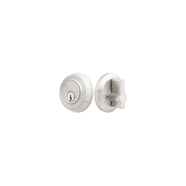 Emtek S50001  Round Single Cylinder Stainless Steel Deadbolt - Stellar Hardware and Bath 