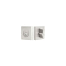 Emtek S50003SS  Square Single Cylinder Stainless Steel Deadbolt - Stellar Hardware and Bath 