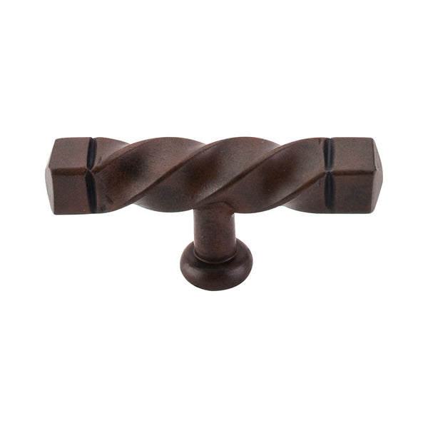 Top Knobs Square Twist THandle 3 3/16 Inch - Stellar Hardware and Bath 