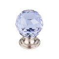 Top Knobs  Blue Crystal Knob 1 1/8 Inch  Base - Stellar Hardware and Bath 