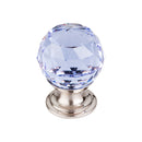 Top Knobs  Blue Crystal Knob 1 1/8 Inch  Base - Stellar Hardware and Bath 
