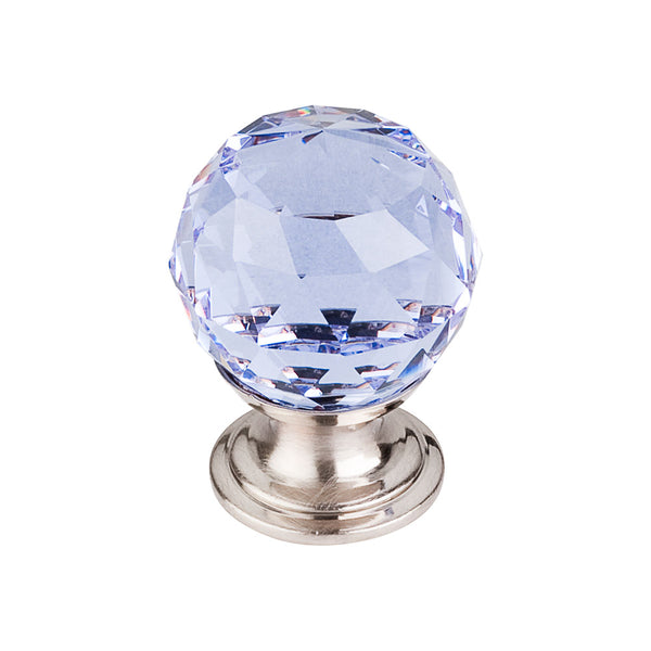 Top Knobs  Blue Crystal Knob 1 1/8 Inch  Base - Stellar Hardware and Bath 