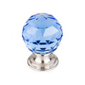 Top Knobs Blue Crystal Knob 1 1/8 Inch  Base - Stellar Hardware and Bath 