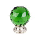Top Knobs Green Crystal Knob 1 3/8 Inch  Base - Stellar Hardware and Bath 