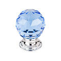 Top Knobs Blue Crystal Knob 1 1/8 Inch  Base - Stellar Hardware and Bath 