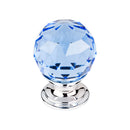 Top Knobs Blue Crystal Knob 1 1/8 Inch  Base - Stellar Hardware and Bath 