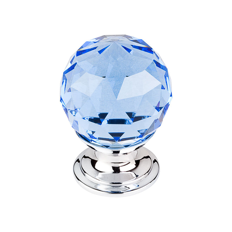 Top Knobs Blue Crystal Knob 1 1/8 Inch  Base - Stellar Hardware and Bath 