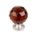 Top Knobs Wine Crystal Knob 1 3/8 Inch  Base - Stellar Hardware and Bath 