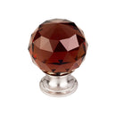 Top Knobs Wine Crystal Knob 1 3/8 Inch  Base - Stellar Hardware and Bath 