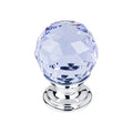 Top Knobs  Blue Crystal Knob 1 1/8 Inch  Base - Stellar Hardware and Bath 