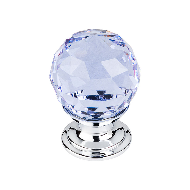 Top Knobs  Blue Crystal Knob 1 1/8 Inch  Base - Stellar Hardware and Bath 