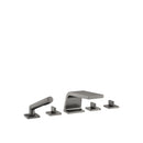 CL.1 Five hole tub set for deck-mounted tub installation with diverter - Stellar Hardware and Bath 