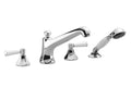Madison Deck-mounted tub mixer, with hand shower set for deck-mounted tub installation - Stellar Hardware and Bath 