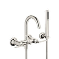 VAIA Tub mixer for wall-mounted installation with hand shower set - Stellar Hardware and Bath 