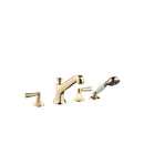 Madison Deck-mounted tub mixer, with hand shower set for deck-mounted tub installation - Stellar Hardware and Bath 