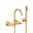 VAIA Tub mixer for wall-mounted installation with hand shower set - Stellar Hardware and Bath 