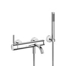 Meta Single-lever tub mixer for wall-mounted installation with hand shower set - Stellar Hardware and Bath 