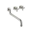 Tara Wall-mounted three-hole kitchen mixer with pull-out spout - Stellar Hardware and Bath 