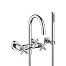 Tara Tub mixer for wall-mounted installation with hand shower set - Stellar Hardware and Bath 