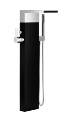 MEM Single-lever tub mixer with cascade spout for freestanding installation with hand shower set - Stellar Hardware and Bath 