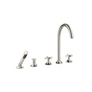VAIA Five hole tub set for deck-mounted tub installation with diverter - Stellar Hardware and Bath 